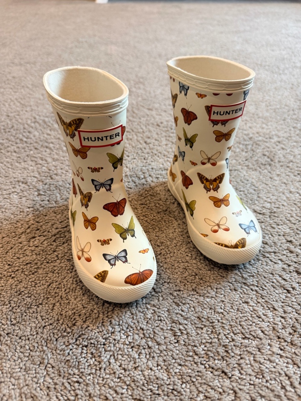 Hunter Kids Rain Boots with Butterflies - Toddler size 6